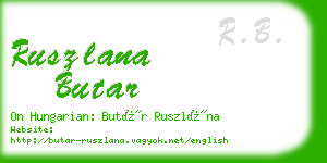 ruszlana butar business card
